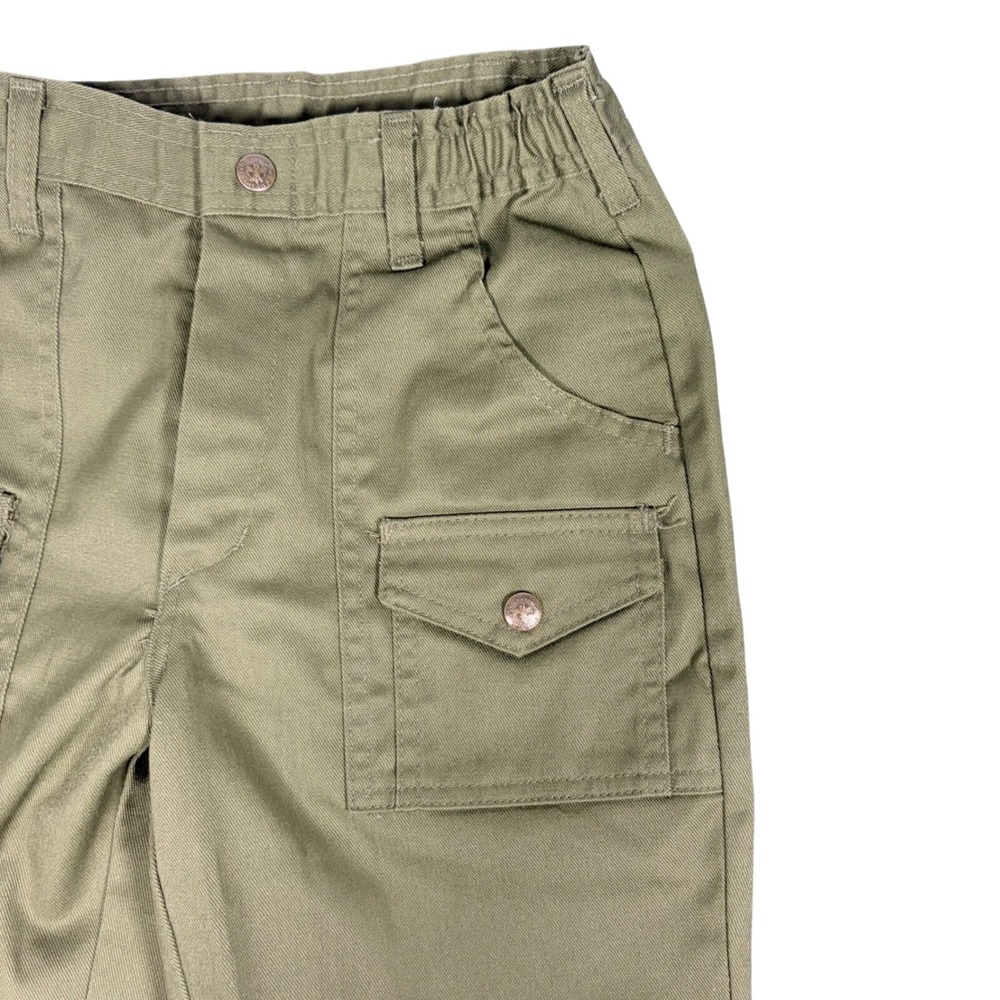 VNTG Boy Scouts of‎ America Official Uniform Pants Olive Green Cargo Size 10/ 25